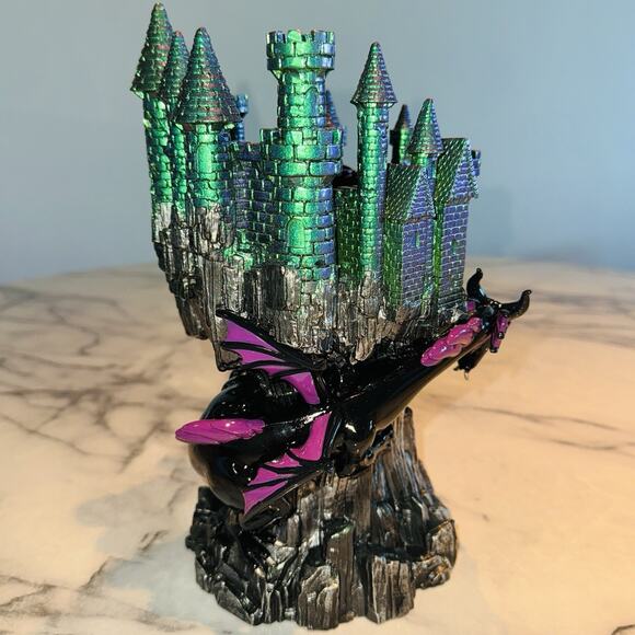 NEW NIP Bath & Body Works Maleficent Dragon Castle Disney Villains Candle Holder - Picture 3 of 7